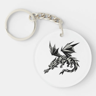 Dragón poligonal schlüsselanhänger