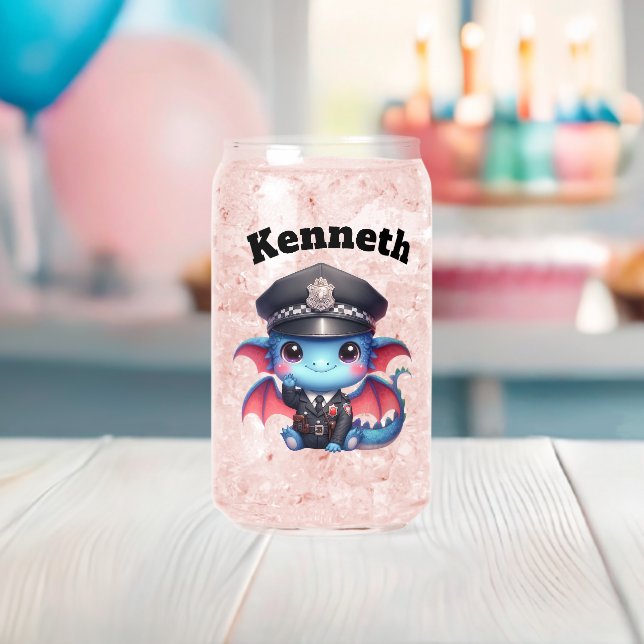 Dragon Polizist winkt hallo! Dosenglas (Insitu (Baby Party))