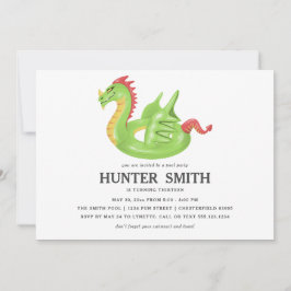 Dragon Pool Float Birthday Pool Party Einladung