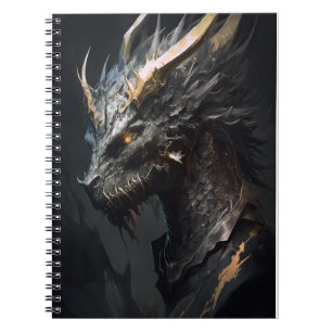 Dragon Portrait Animal Nature Wildlife Painting Notizblock
