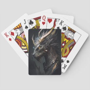 Dragon Portrait Animal Nature Wildlife Painting Spielkarten