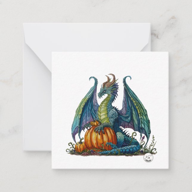 Dragon Post-Card-Stil Mitteilungskarte (Vorderseite)