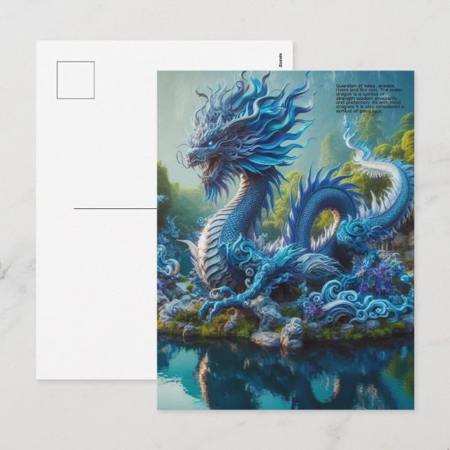 Dragon Postcard Feiertagspostkarte (Vorne/Hinten)