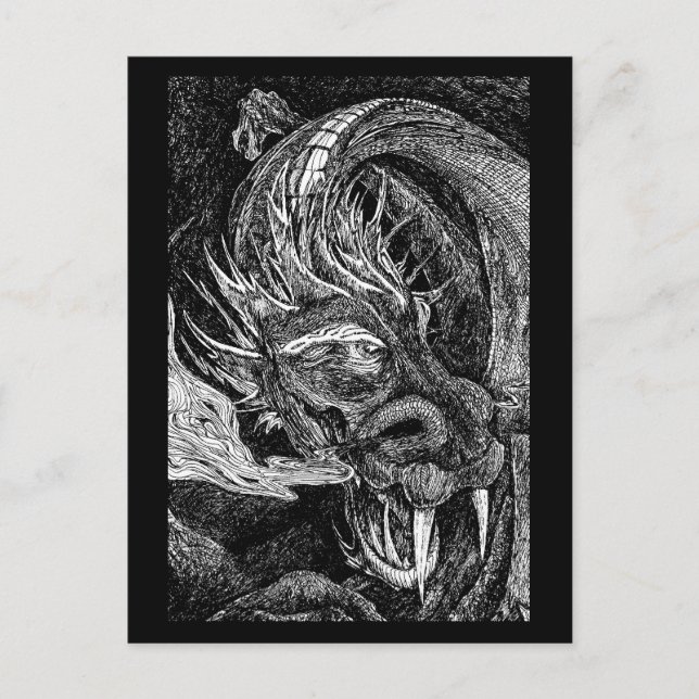 Dragon Postcard-Grenze Postkarte (Vorderseite)