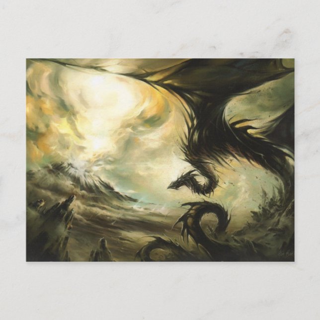 Dragon Postcard | Gruß der Mythischen Kreatur Postkarte (Vorderseite)