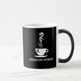 Dragon Power individuell anpassbar lustig schwarz Verwandlungstasse
