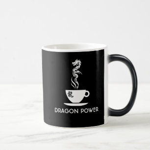Dragon Power individuell anpassbar lustig schwarz Verwandlungstasse