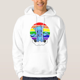 Dragon Rainbow Glitzer Kawaii Fantasy Colorful Hoodie