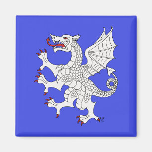 Dragon Rampant Argent Magnet