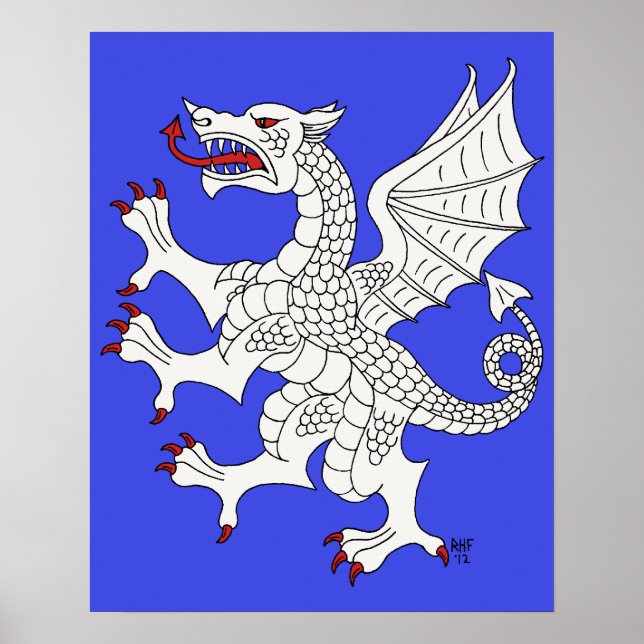 Dragon Rampant Argent Poster (Vorne)