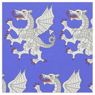 Dragon Rampant Argent Stoff
