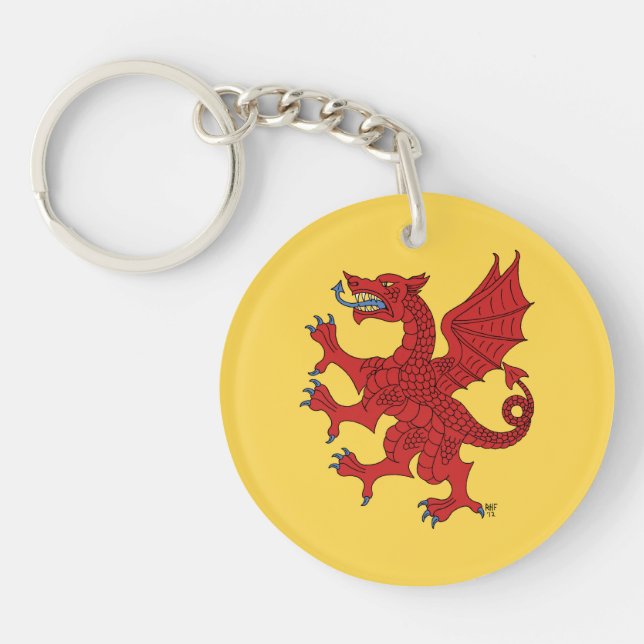 Dragon Rampant Gules (Devant)
