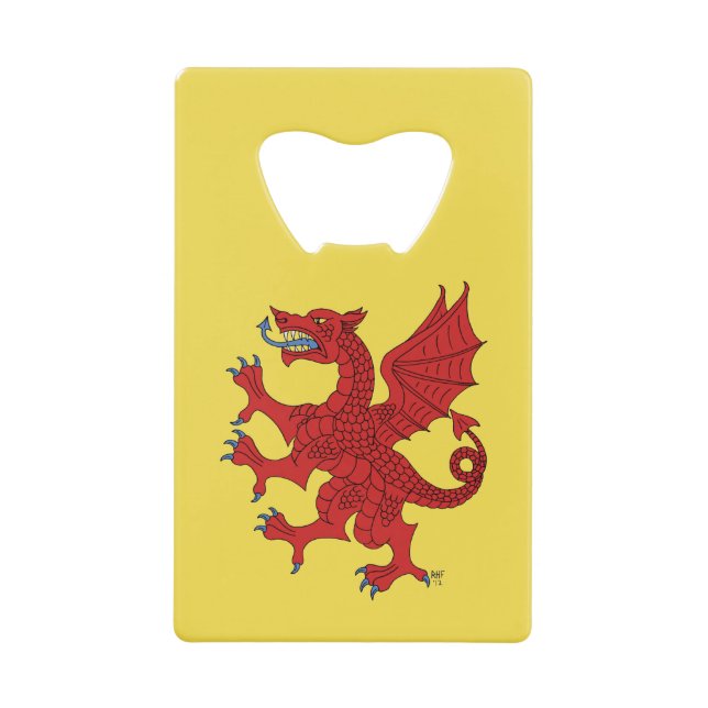 Dragon Rampant Gules Geldbeutel Flaschenöffner (Vorderseite)