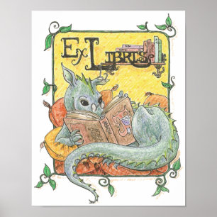 Dragon Reader Print Poster