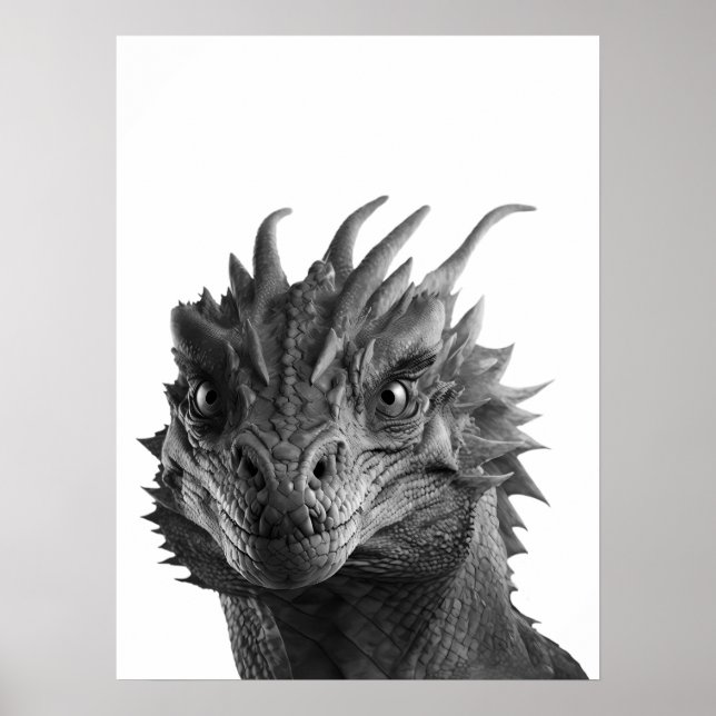 Dragon realistisches Portrait Kinderzimmer Poster (Vorne)