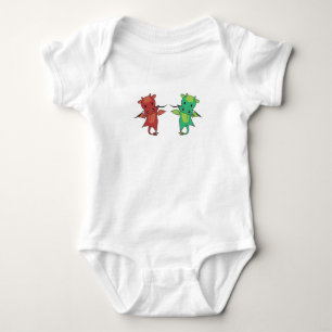 Dragon Red Blue Dragon Fairy Tale Fantasy Baby Strampler