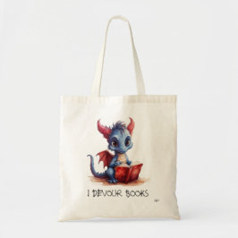 *~* DRAGON RED BLUE - LESUNG der BÜCHER AP88 Tragetasche