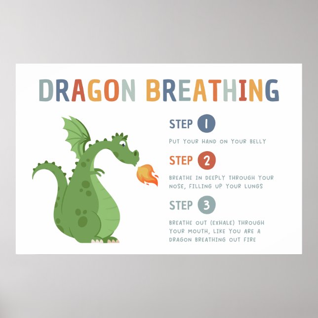 Dragon Respirer Calme vers le bas Classroom Poster (Devant)
