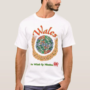 Dragon rouge de T-shirt du Pays de Galles