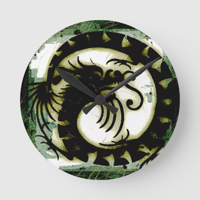 Dragon Runde Wanduhr (Vorderseite)