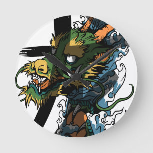 Dragon Runde Wanduhr