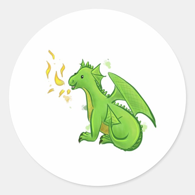 Dragon Runder Aufkleber (Vorderseite)