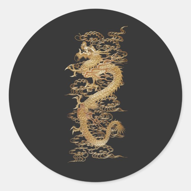 Dragon Runder Aufkleber (Vorderseite)