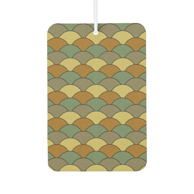 Dragon Scales, Fans, Waves, Seigaiha, Camouflage Autolufterfrischer (Vorderseite)