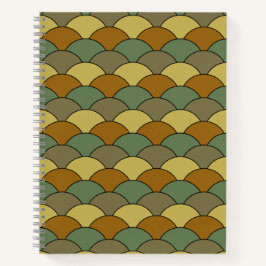 Dragon Scales, Fans, Waves, Seigaiha, Camouflage Notizbuch