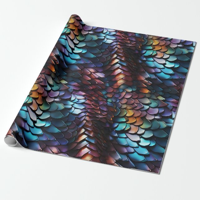 Dragon Scales Wrapping Paper Geschenkpapier (Ungerollt)