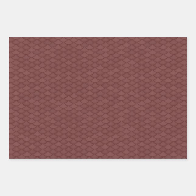Dragon Scales Wrapping Paper Geschenkpapier Set (Vorderseite)