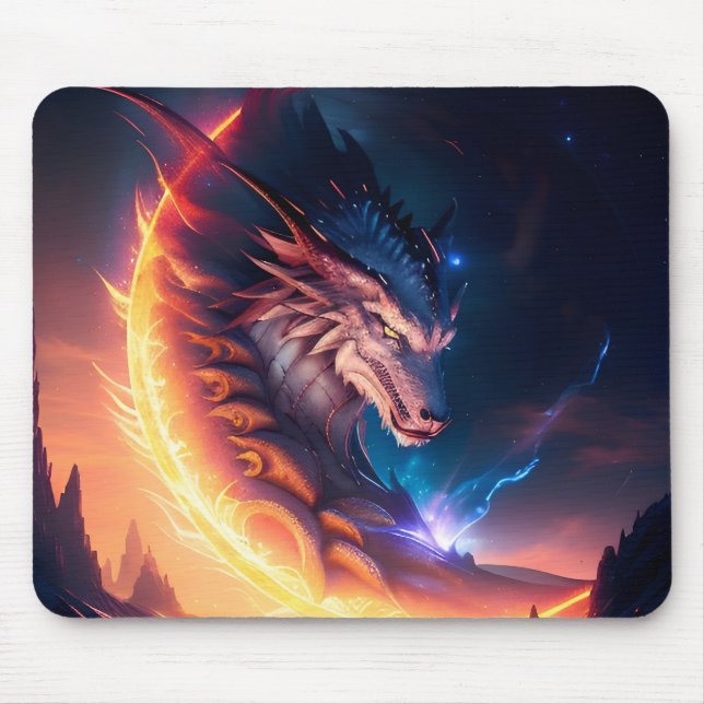 Dragon Scape Feuernacht Mousepad (Vorne)