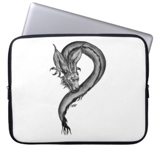 Dragon Schwarzweiß Design Laptopschutzhülle