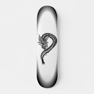 Dragon Schwarzweiß Design Skateboard