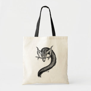 Dragon Schwarzweiß Design Tragetasche