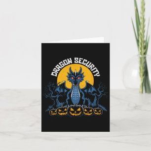 Dragon Security Halloween Funny Mama Vater Eltern  Karte
