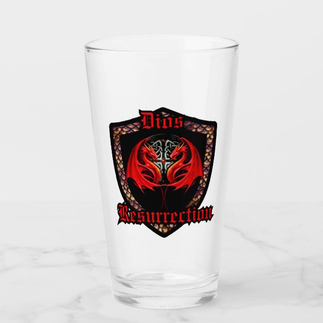 Dragon Shield Glass Tumbler (Vorderseite)