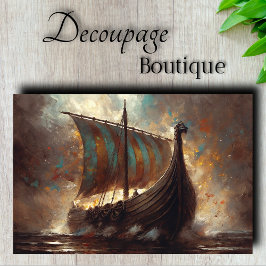 Dragon Ship Voyage Decoupage Seidenpapier