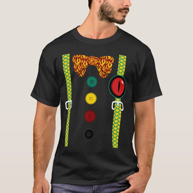 Dragon Shirt, Suspender Dragon Scales Feuer T-Shirt (Vorderseite)
