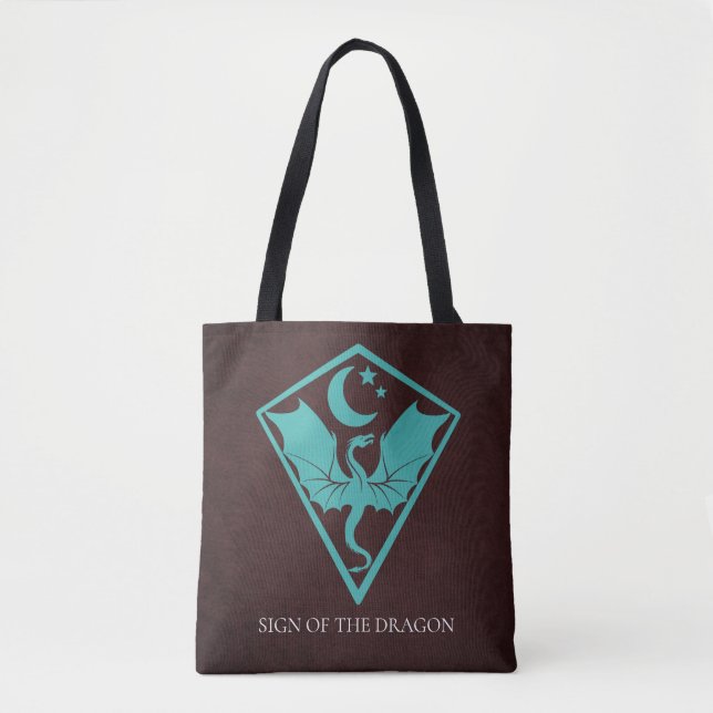 Dragon Sigil mit benutzerdefiniertem Text Tasche (Vorderseite)