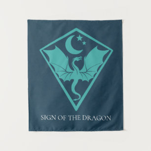 Dragon Sigil Symbol Shield Wandteppich
