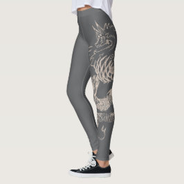 Dragon sketch leggings