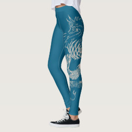 Dragon sketch leggings