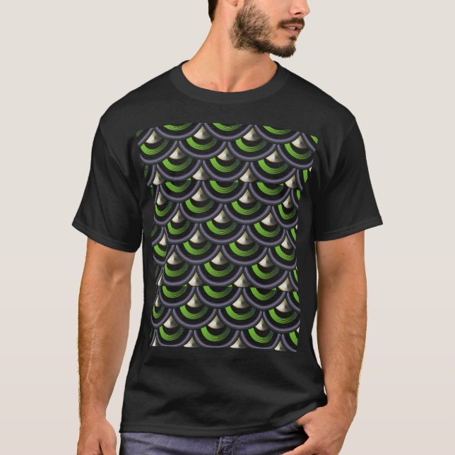 Dragon Skin Peacock Merman Scales T-Shirt (Vorderseite)