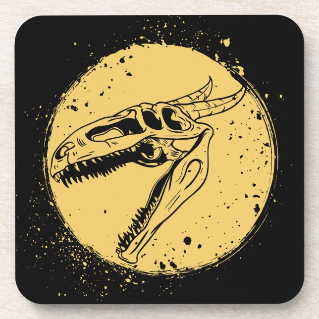 Dragon Skull Getränkeuntersetzer (Vorderseite)