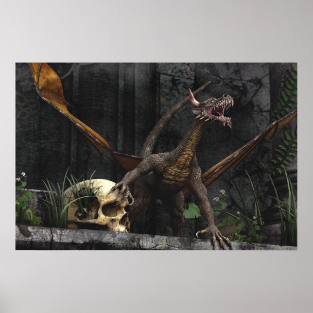 Dragon Skull Stand Poster (Vorne)