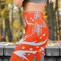 Dragon Slash auf Coquelicot Orange Pattern Yoga