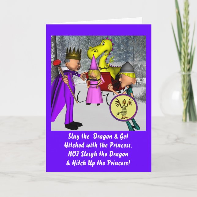 Dragon Slayer Birthday Karte (Vorderseite)