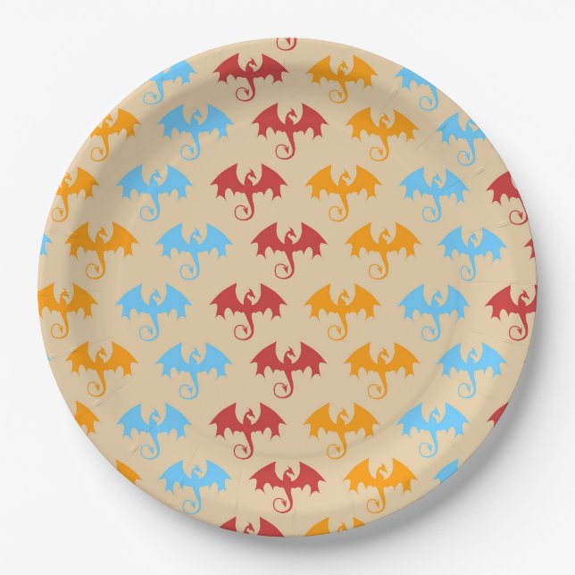 Dragon Slayer Knight Boy Birthday Party Pappteller (Vorderseite)