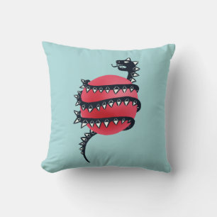 Dragon Snake Goth Kissen